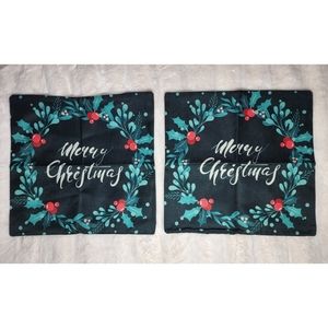 Christmas Pillow Covers (2), Merry Christmas, Pillow Cases, Holiday Pillow Cover